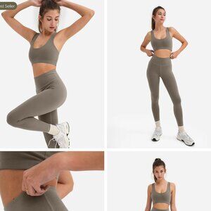 MATE Organic Stretch Midi Legging - Pebble, Size Small, New With Tags